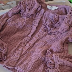 H&M Kids Mauve Textured Blouse